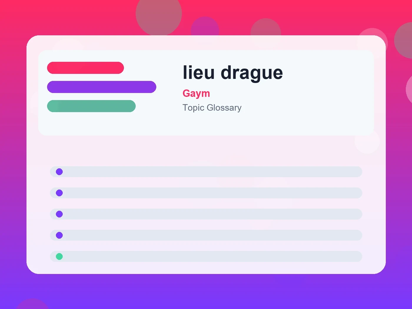 Gaym lieu drague guide visual