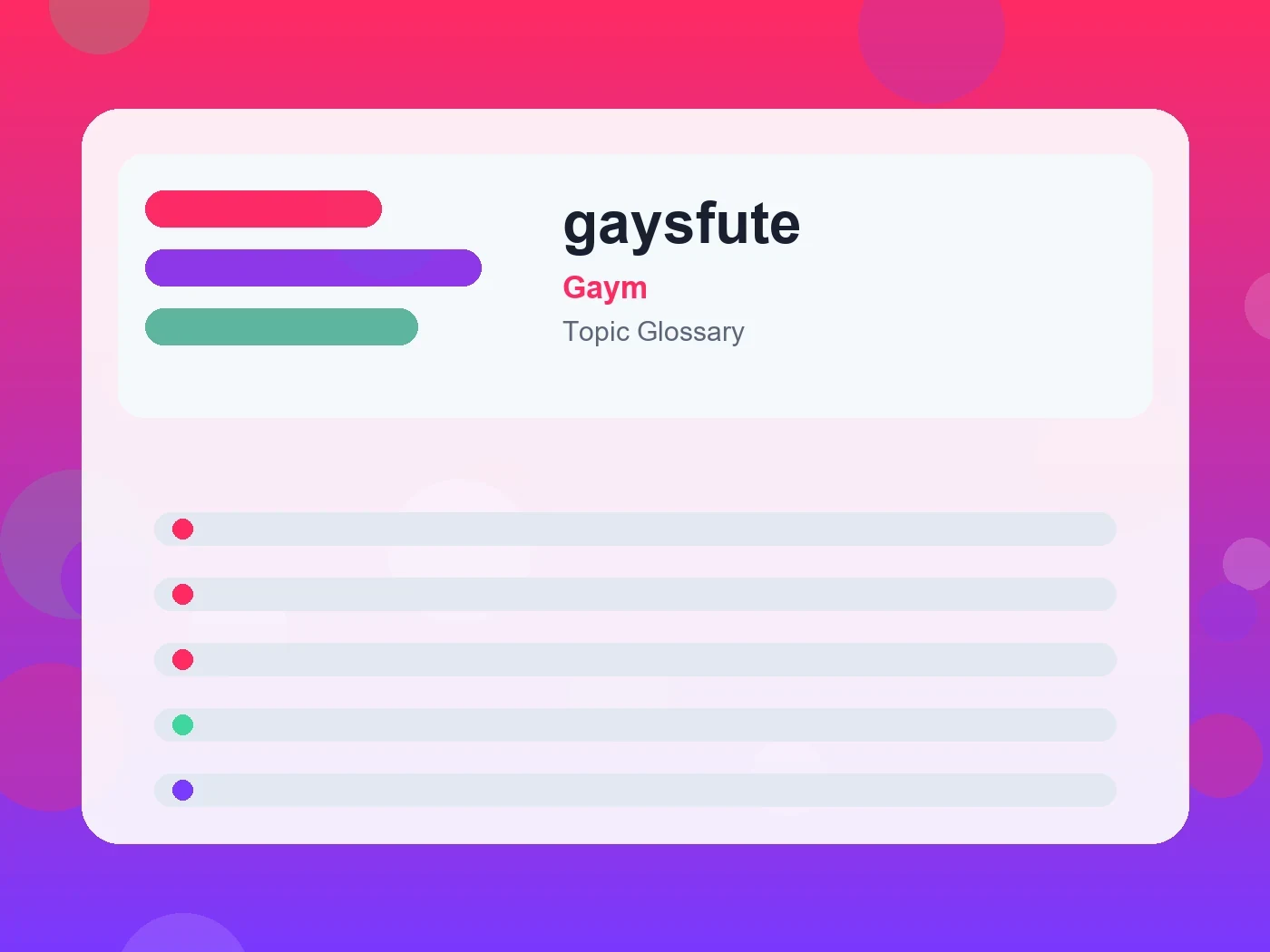 Gaym gaysfute guide visual